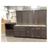 9Pc 42" West Point Grey Garage Cabinet Set