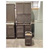 5Pc West Point Gray Garage Cabinet Set