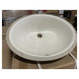 Case of (2) 18"W Undermount Porcelain Sinks x 3