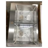 33" x 22" Stainless Steel Double Bowl Kitchen Sink