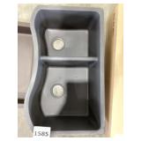 33" x 20" Undermount Siligrant Sink in Charcoal