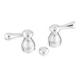 Deltaï¿½ Chrome Bathroom Faucet Handles x3
