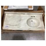 49" x 22" Single Bowl Vanity Top in Beige