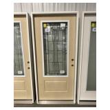 36" LH 3/4 Lite Fiberglass Exterior Door