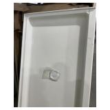 60" x 33.5" Shower Base in White w Center Drain
