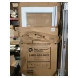 37" x 78" Self-Storing Storm Door in White
