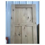 30" x 96" 3-Panel Unfinished Pine Int. Door x 2