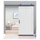 (2) 36" x 80" V-Groove Interior Barn Door-Tracks