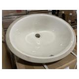 Case of (2) 18"W Undermount Porcelain Sinks x 3