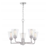 Ashley 5-Bulb Chandleir in Nickel
