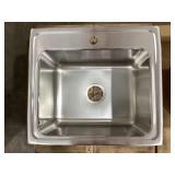 22" x 19" Drop-In Stainless Steel Single Bowl Sink