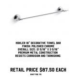 Kohler 18" Decorative Towel Bar