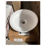 Aquabella 15-3/4" XL Circle Sink in White x 2Pcs