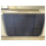 48"W Espresso Vanity Base with Single Sink Top