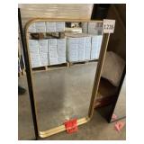 20" x 36" Rectangular Mirror with Gold Frame