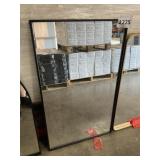 24" x 40" Rectangular Mirror with Black Frame