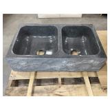 33" x 19" Granite Split Faced Farm Sink