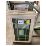 17.5" x 27.5" Sandstone Vinyl Fixed Window x 2