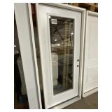 36" x 80" LH Full-View Steel Exterior Door-White