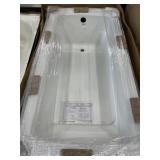 60" x 30" LH Bathtub in White with Apron Insert