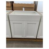 30" Shaker Sink Base Cabinet in White x 3