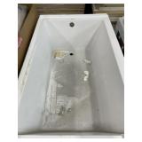 60" x 36" RH Drop-In Bathtub in White w Apron
