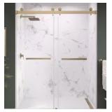 60" x 80" Champagne Bronze Shower Frame