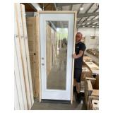 30" x 80" RH Full-View Steel Exterior Door-White