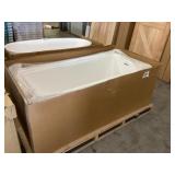 66" x 30" Fiberglass Drop-In Bathtub in White