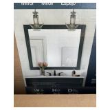 42" x 34" Wall Mount Mirror with Black Frame