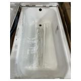 60" x 30" LH Bathtub in White with Apron