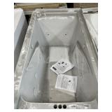 61" x 32" Drop-In 8-Jet Bathtub in White w Apron