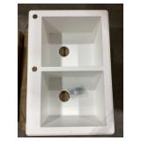 33" x 22" Double Bowl Composite Kitchen Sink