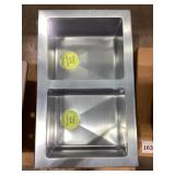 33" x 20" Dbl Bowl Farmhouse Stainless Steel Sink