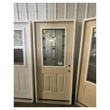36" LH 1/2 Lite Fiberglass Exterior Door