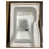 33" x 22" Single Bowl Composite Sink in White