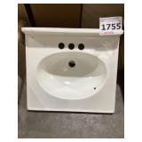 18.5" x 16.5" Single Bowl Vanity Top in White