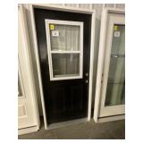 36" LH 1/2 Lite Steel Exterior Door