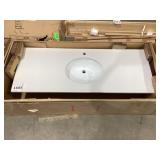 58" x 22" Single Bowl Vanity Top in White