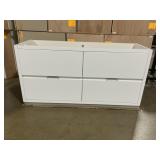 60" White Vanity Base