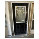 36" LH 1/2 Lite Steel Exterior Door