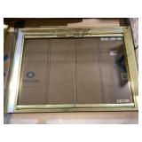 Glass/Brass Fireplace Door Set