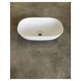 Aquabella 19-3/4"L XL Rectangle Sink in White