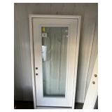 36" RH Full Lite Fiberglass Exterior Door