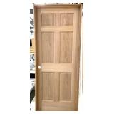 36" x 80" RH Red Oak 6-Panel Interior Door