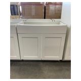 36" Shaker Sink Base Cabinet in White