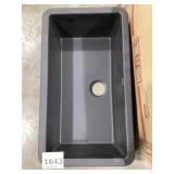 32" x 18" Single Bowl Siligrant Sink-Midnight Blk