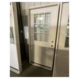36" LH 9 Lite Fiberglass Exterior Door