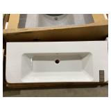 41" x 16.5" Wall-Mount Single Bowl Acrylic Sink