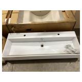 47" x 18.5" Wall Mount Acrylic Sink in White